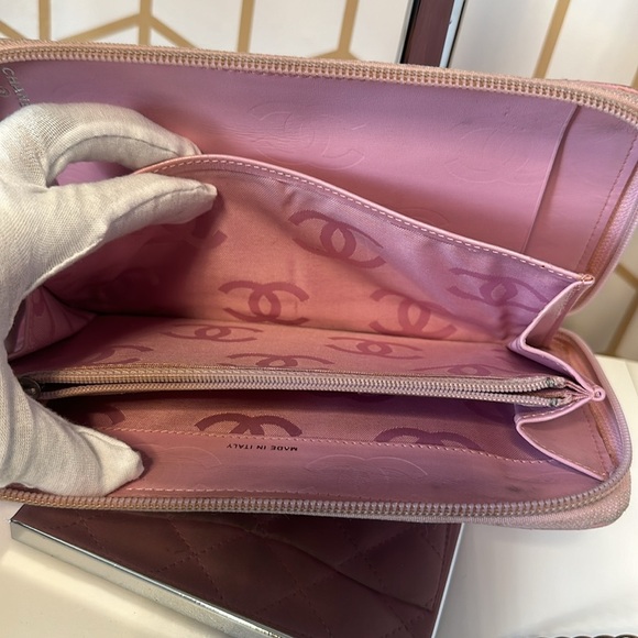 CHANEL Cambon line Zip around long wallet.organizer with pen holder.Pre-loved - Picture 4 of 10